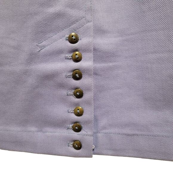VTG 80s Skirt Purple Mini Denim Skirt with Matching Belt by Together Size 8 #139 - Picture 8 of 10